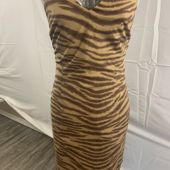 Jones New York Vintage Halter Dress Size 10 Animal print - Picture 1 of 13